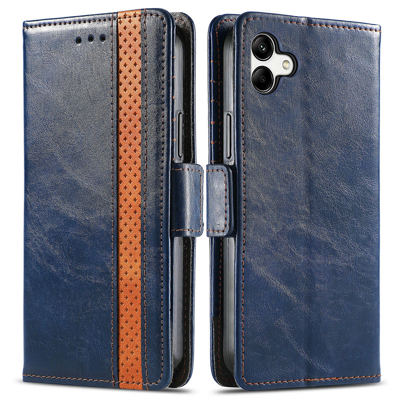 CASENEO 002 Series for Samsung Galaxy A04 4G (164.4 x 76.3 x 9.1 mm) RFID Blocking Wallet Phone Case PU Leather Stand Business Splicing Cover CASENEO 002 Series for Samsung Galaxy A04 4G (164.4 x 76.3 x 9.1 mm) RFID Blocking Wallet Phone Case PU Leather Stand Business Splicing Cover
